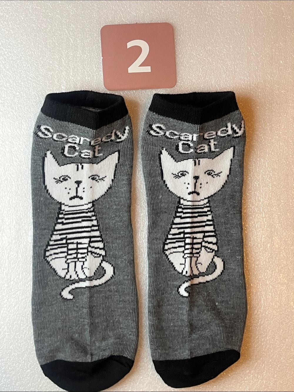 Sleepy Kitty Purple & Pink Cat Ankle Socks - Unbranded Pick 1 Pair - Picture 5 of 12